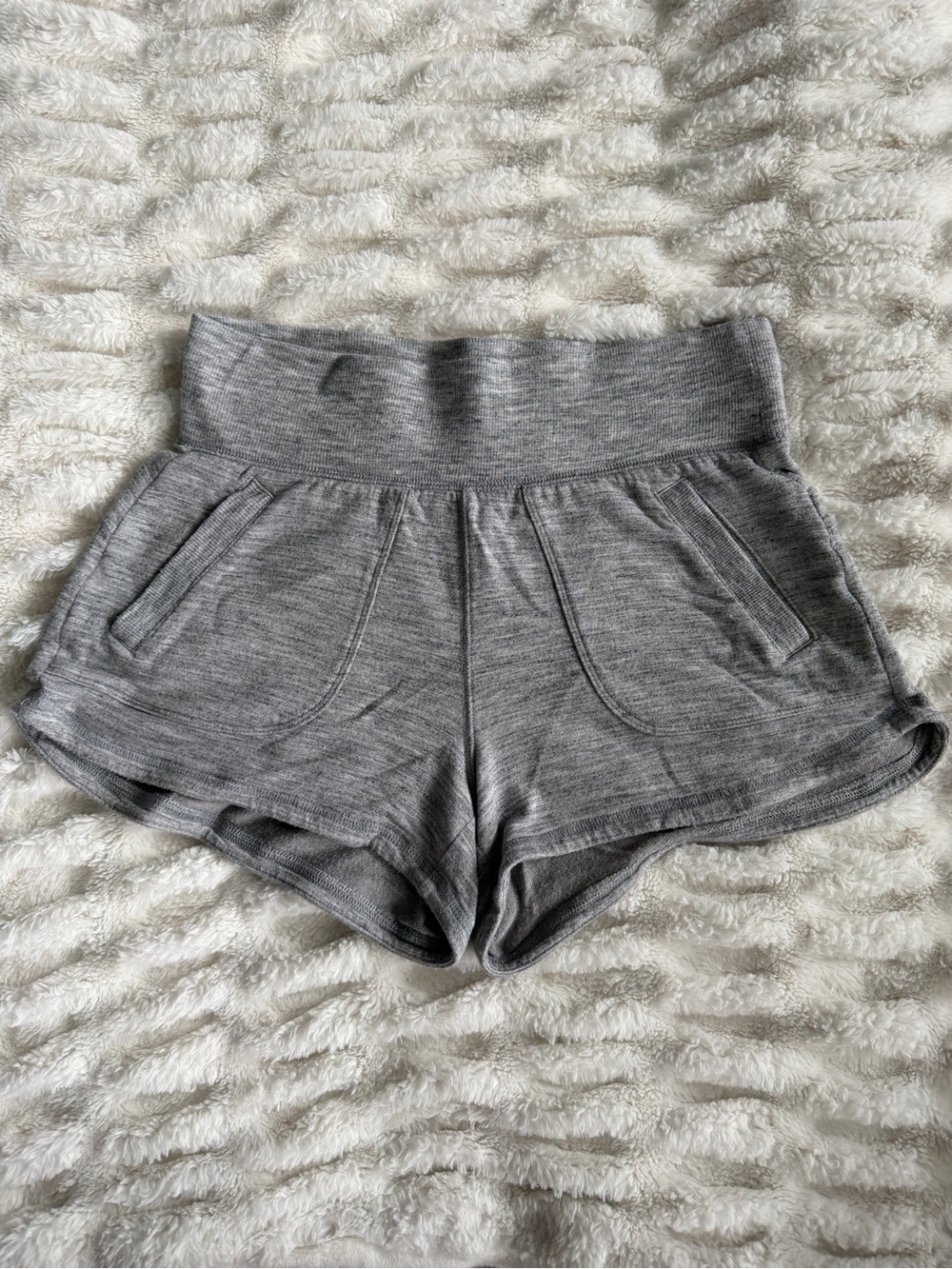 Athleta Gray High-Waist Lounge Shorts